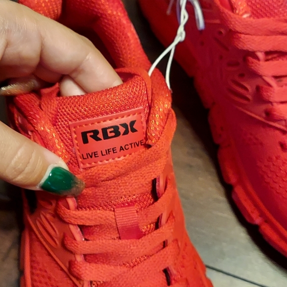 New! RBX Live Life Active Black and Red Sneakers - Picture 3 of 4
